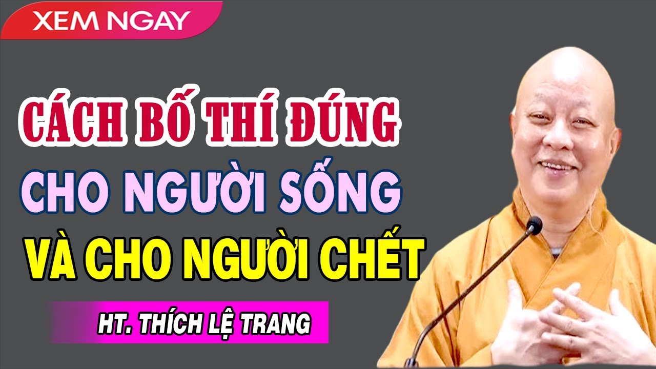 CÁCH BỐ THÍ ĐÚNG 