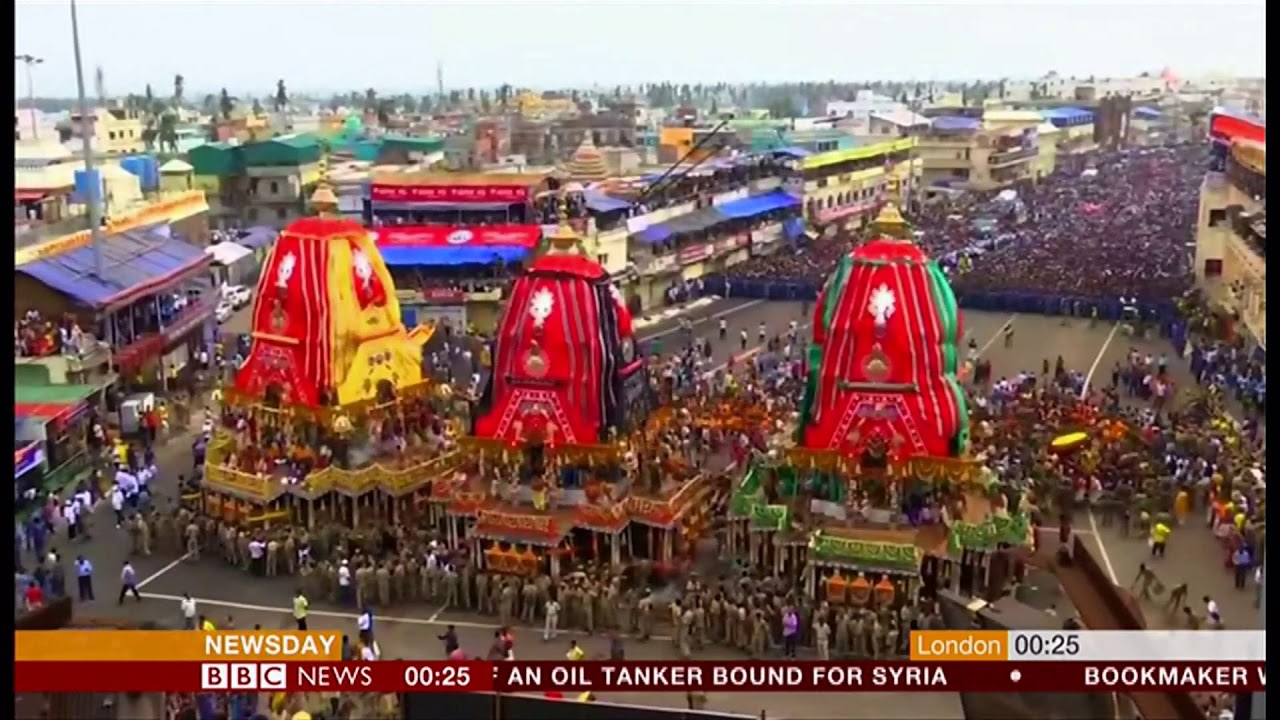 Hindu chariot festival (India) - BBC News - 5th July 2019