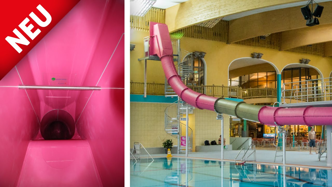 AquaMagis Plettenberg - Pink Jump (neue Rutsche 2014) Onride!