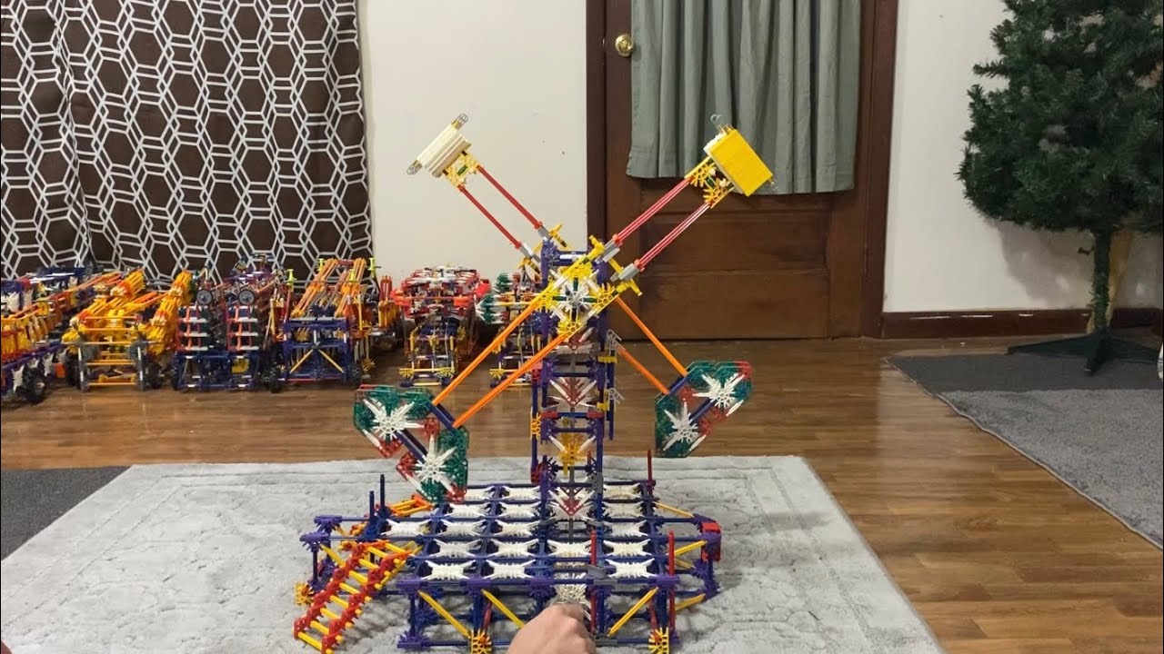 Knex Loop-O-Plane Carnival Ride Model (Updated Video) Setting Up And Operating