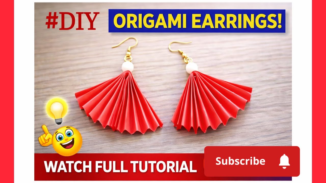 DIY Handmade Color Paper Earring |Origami Earrings| Paper Craft | Handmade Jewelry | Creative Things