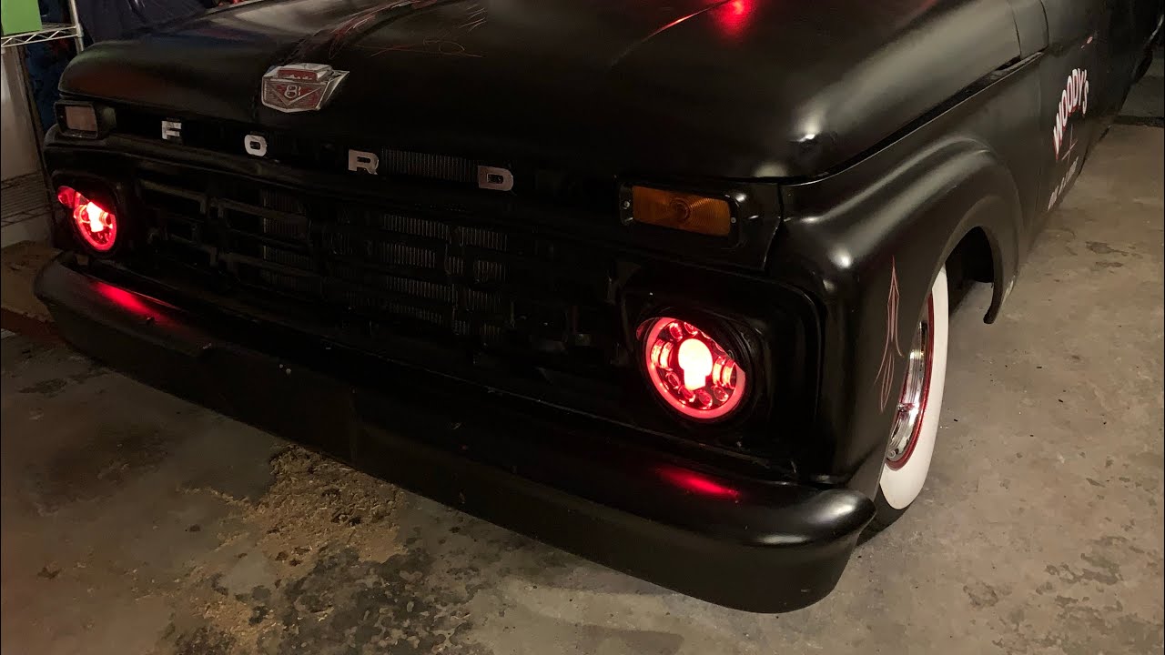 LED Halo Headlight Upgrade on a 1965 F100 (DIY Wiring & Install) #f100 #hotrod #noreen