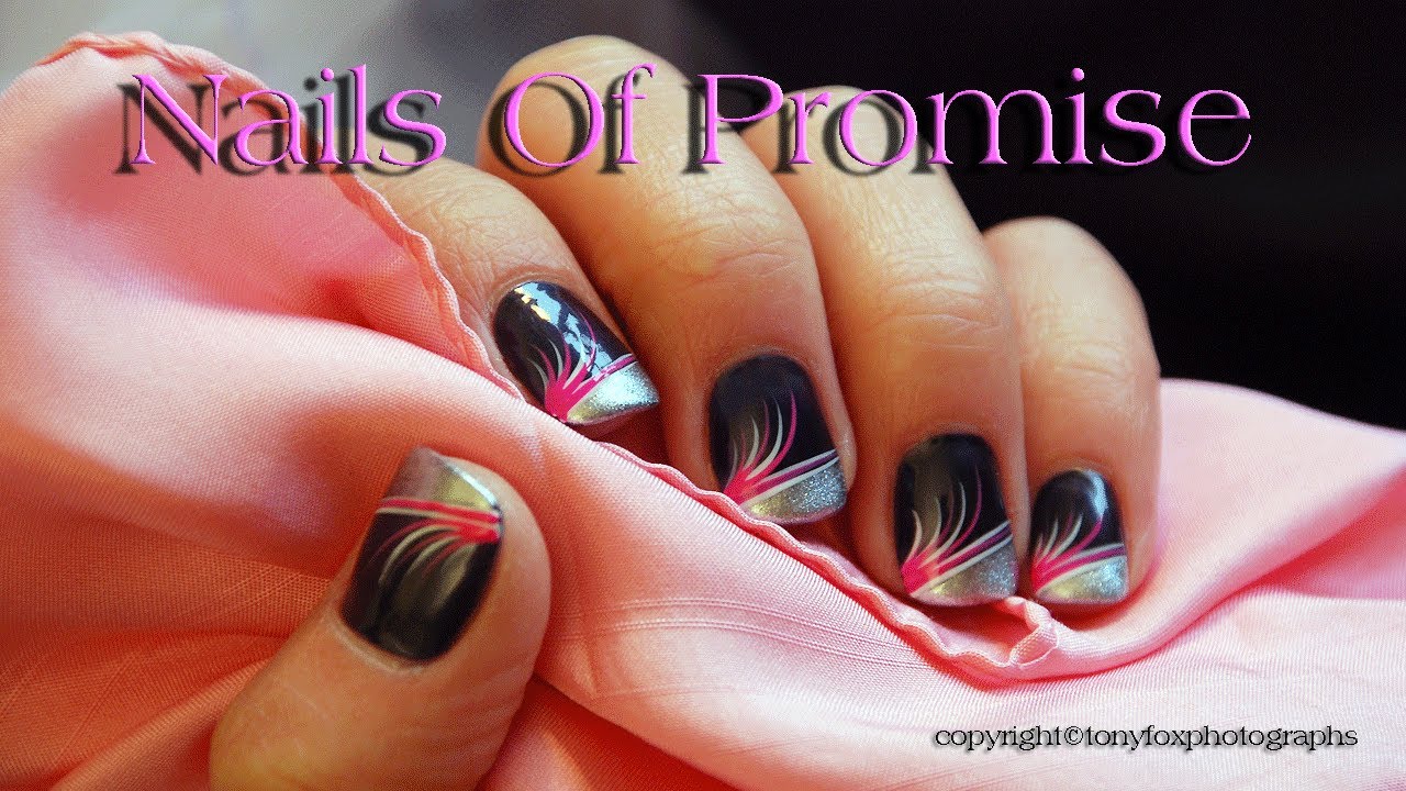Easy Pink Flare Live Nail Art Tutorial. Nails Of Promise.