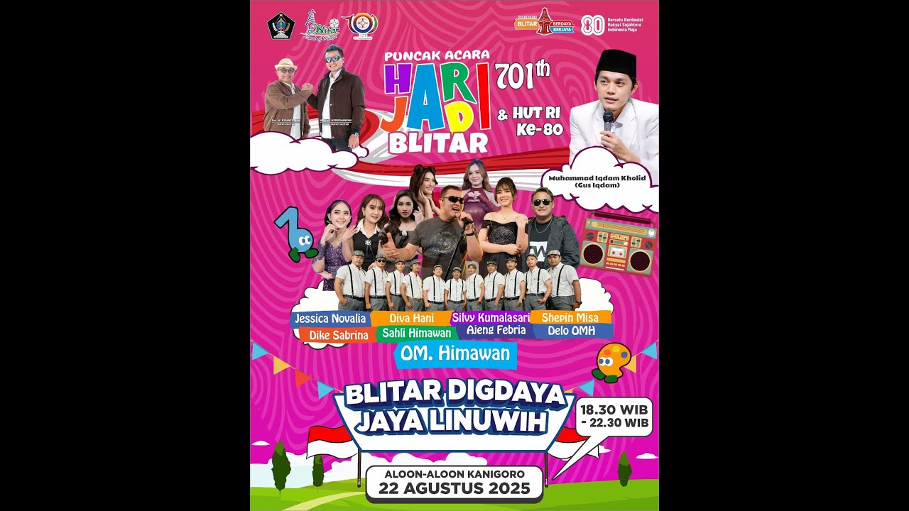Puncak Acara Hari Jadi Blitar 701th & HUT Republik Indonesia ke 80
