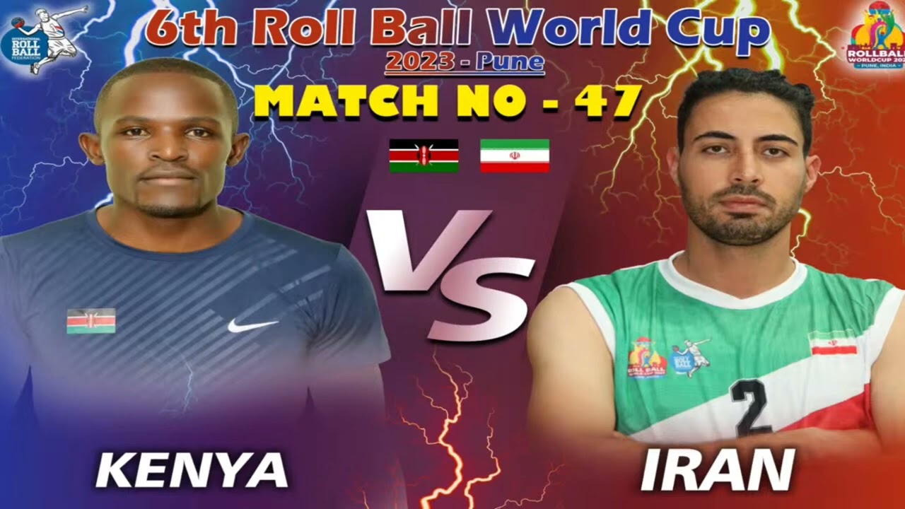 Kenya vs Iran, 6th RollBall World Cup 2023, Pune India.