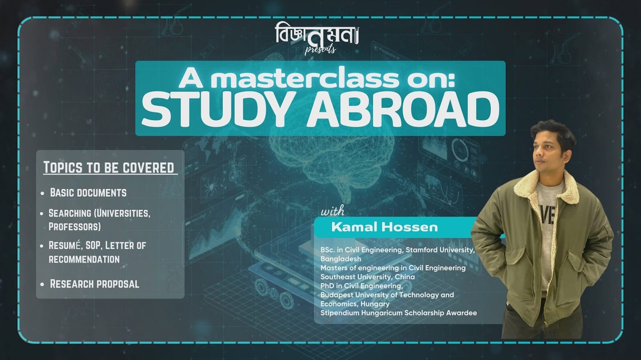 Study Abroad Masterclass 2026 | Scholarships, PhD, SOP & Research Proposal