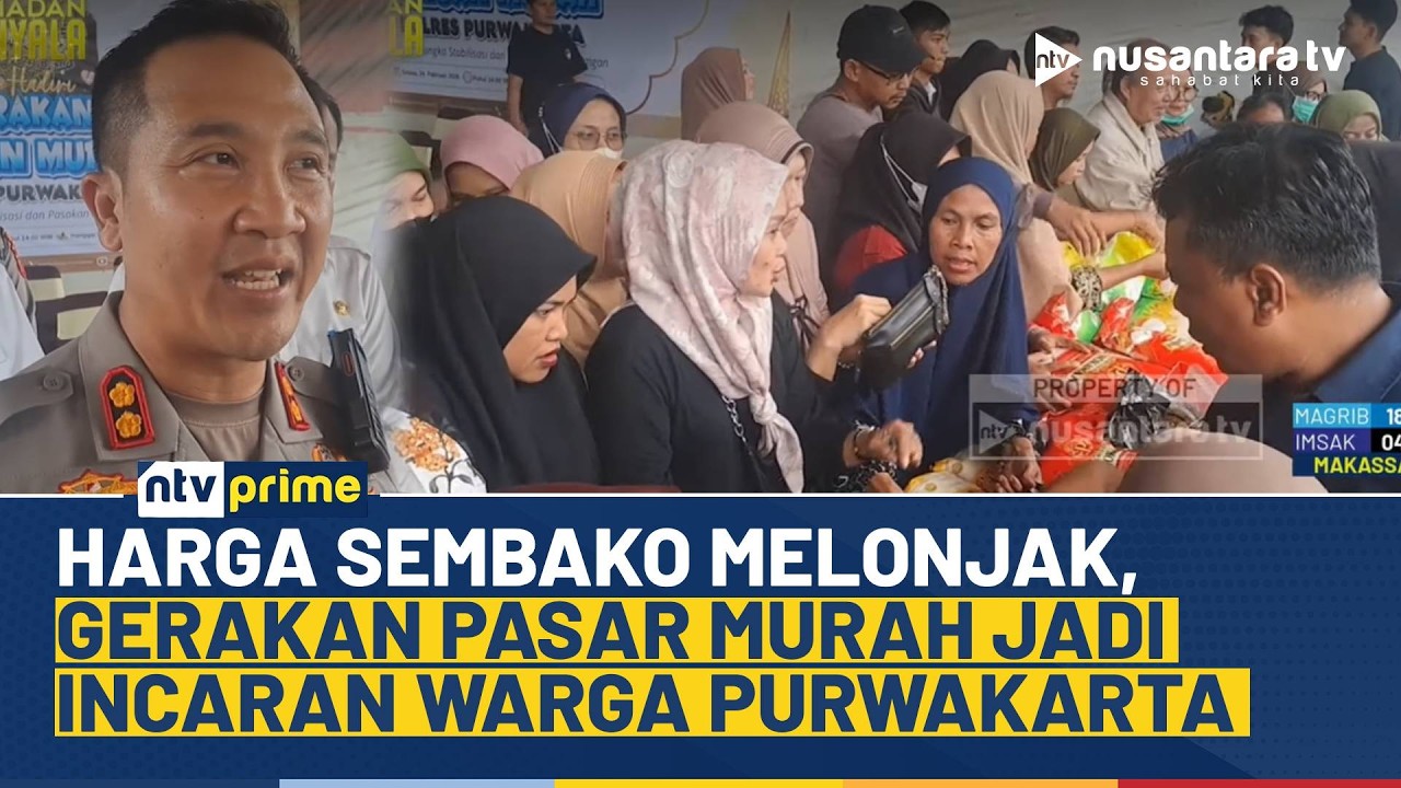 Pasar Murah Diserbu Warga Purwakarta, Ibu-ibu Berebut Sembako Harga Miring | NTV PRIME