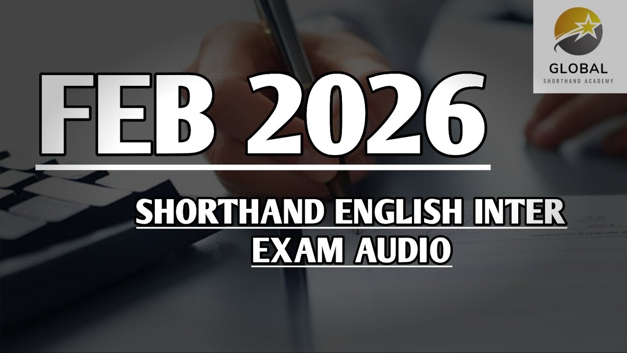 FEB 2026 SHORTHAND ENGLISH INTER DOTE EXAM AUDIO 🔊✍🏼🏆✨