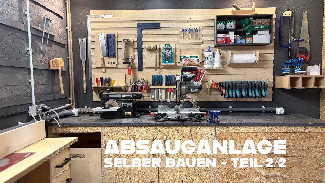 Absauganlage selber bauen - Teil 2/2 Maschinen anschließen & Schalter einbauen