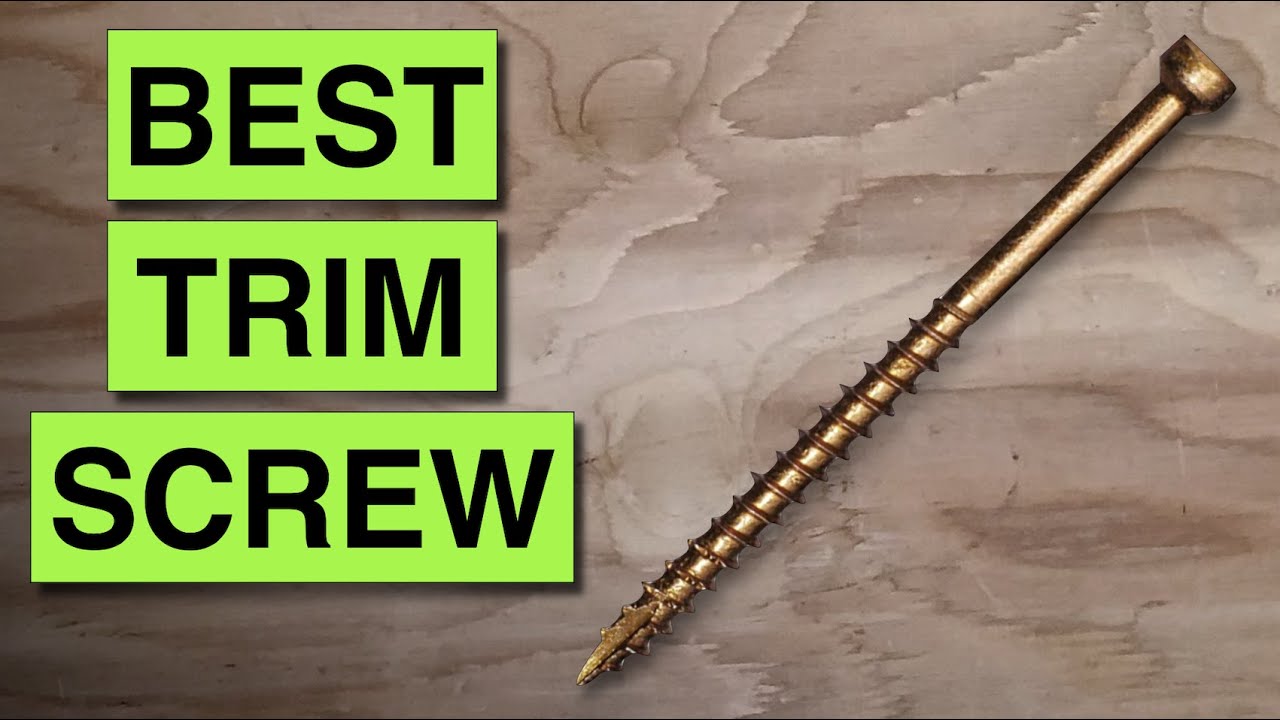 BEST SCREWS for exterior trim - GRK Trim Head Finishing Screw review