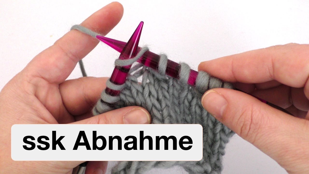 ssk stricken | linksgeneigte Abnahme stricken
