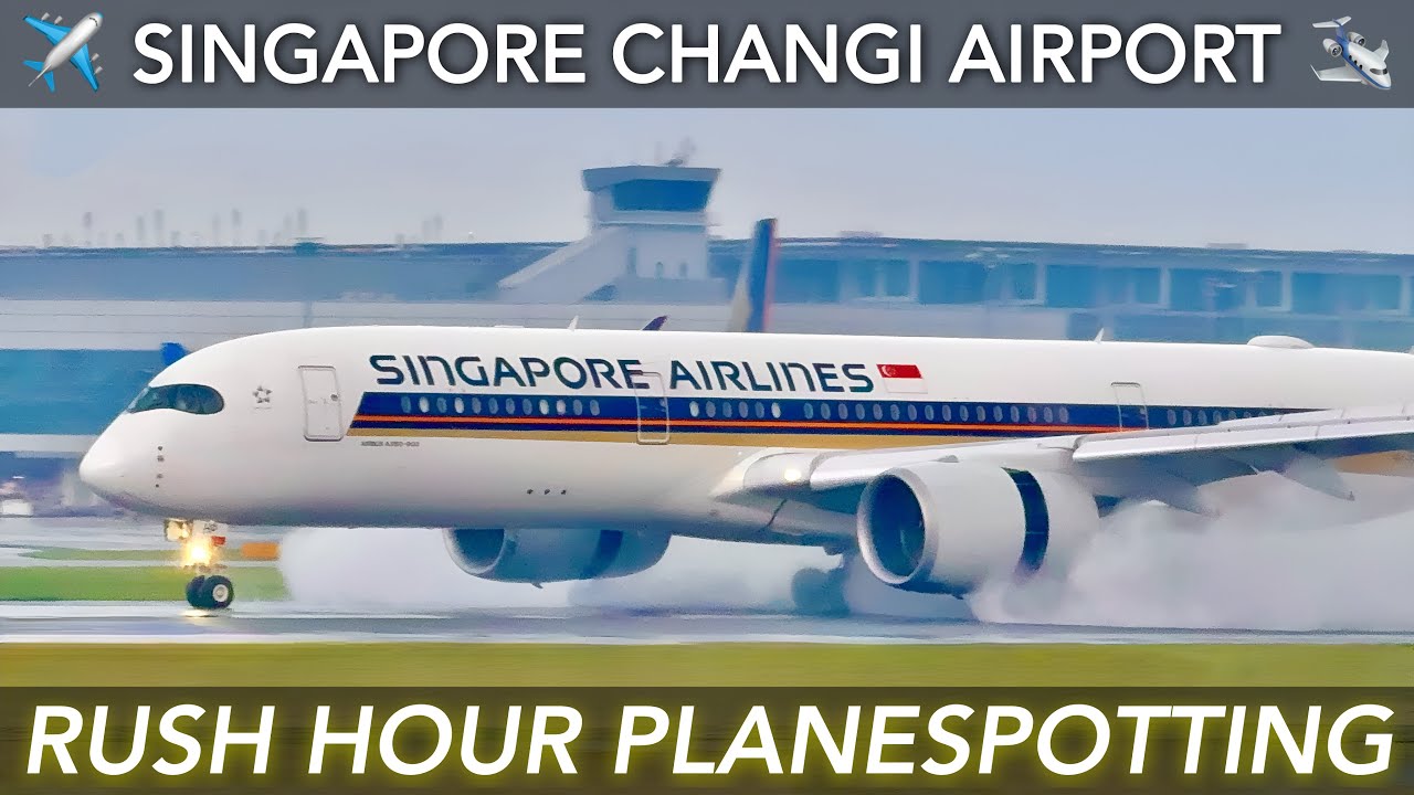 ✈️ SINGAPORE CHANGI AIRPORT - Plane spotting 🛬 | 43 Takeoffs, Landings and GO-AROUNDS in 24 minutes!