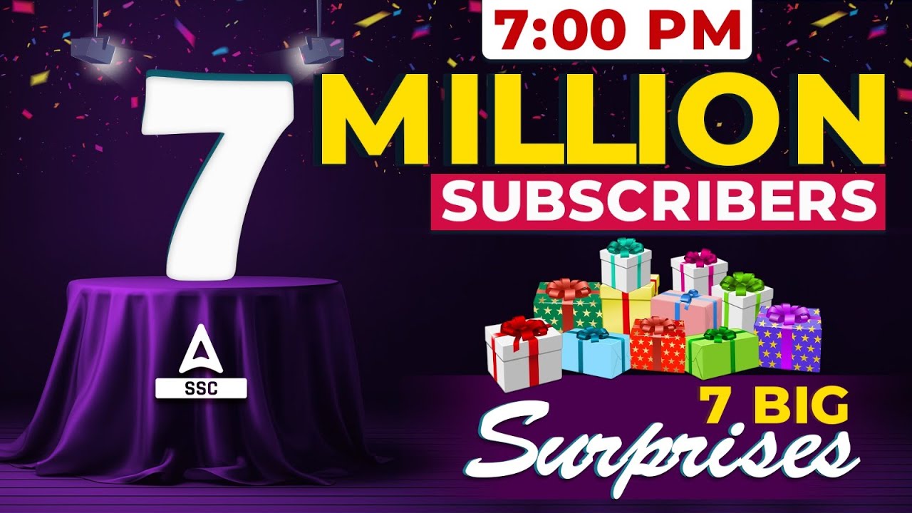 7 Million 🎉🎉  7 Big Surprises 🎁🎁| By Ashutosh Triphati Sir