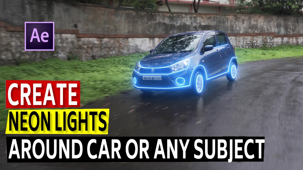 How to create neon lights on to car using after effects saber plugin