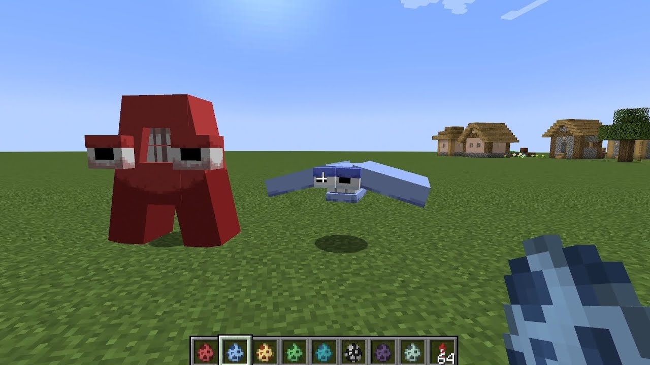 Showcasing Fin's ABC & Number Lore Mod in village Minecraft