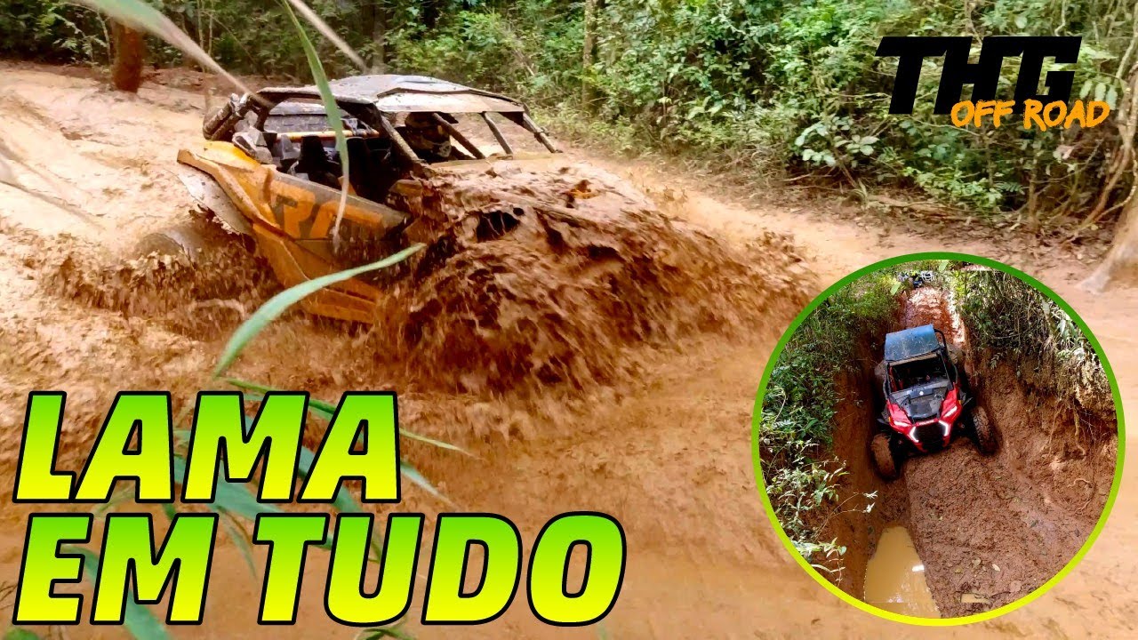 UTV no Barro ! Trilha do Pinheirinho de Maverick X3 e RZR Turbo S com muita Lama Parte 2/5