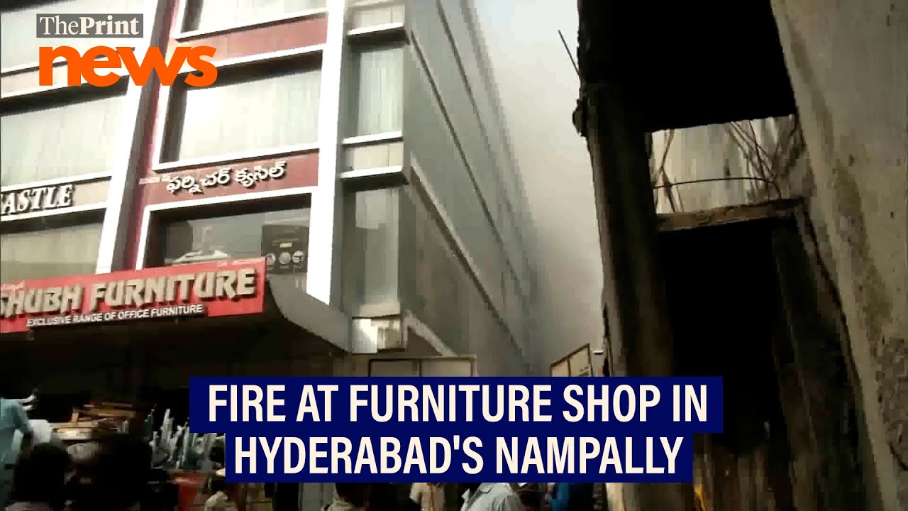 Fire breaks out at furniture shop in Hyderabad's Nampally, 6 reportedly trapped inside