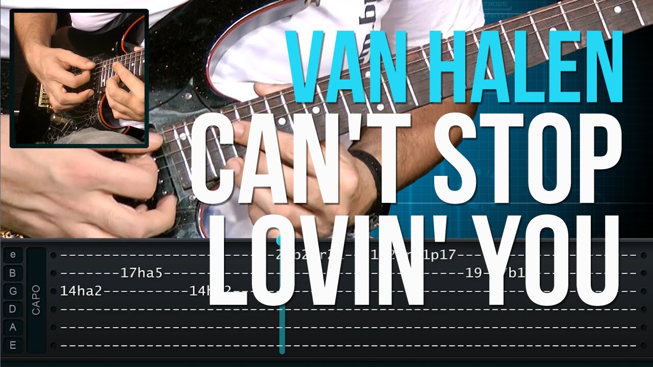 Van Halen - Can't Stop Lovin' You (como tocar - aula de guitarra)