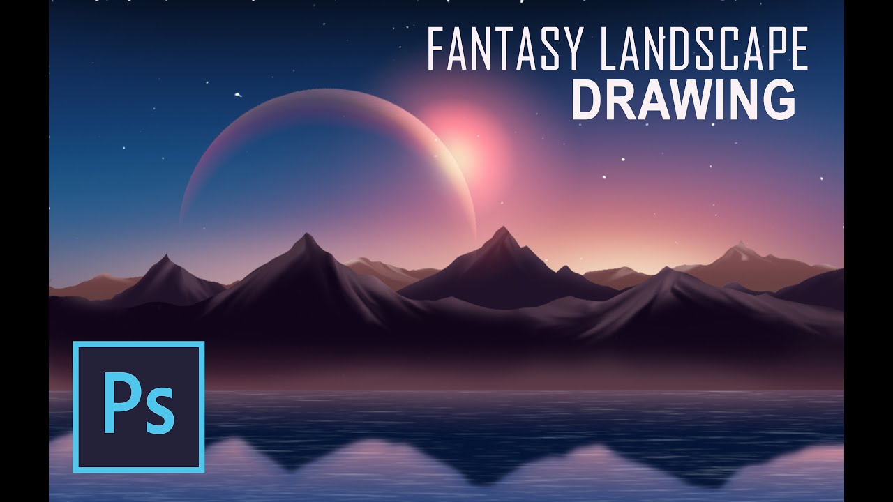 How to draw fantasy landscape on Photoshop
