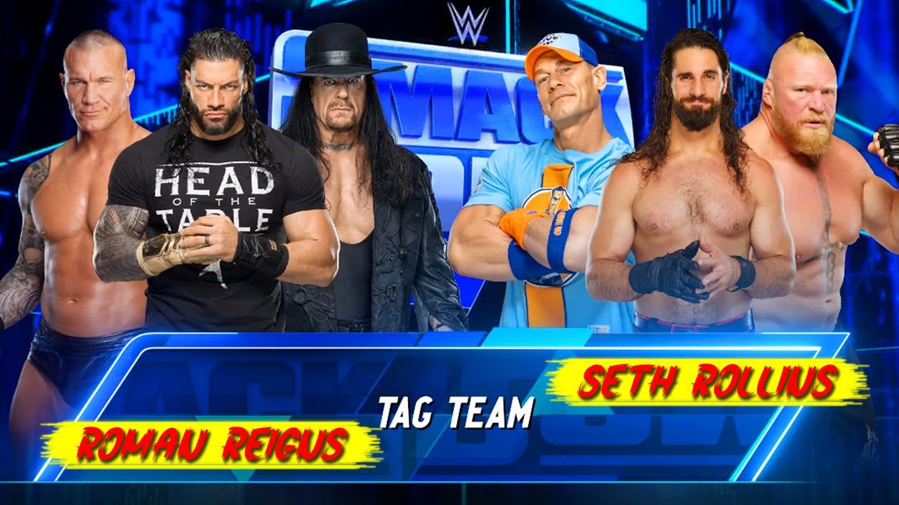Roman Reigns Undertaker & Randy Orton vs. Seth Rollins Brock Lesnar & John Cena | Tag Team Match