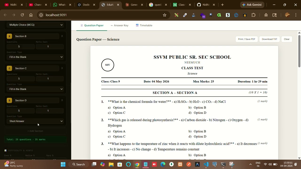 AI Exam Paper Generator 🤯 | Create Question Papers in Seconds ⚡ | Full Working Demo 🔥
