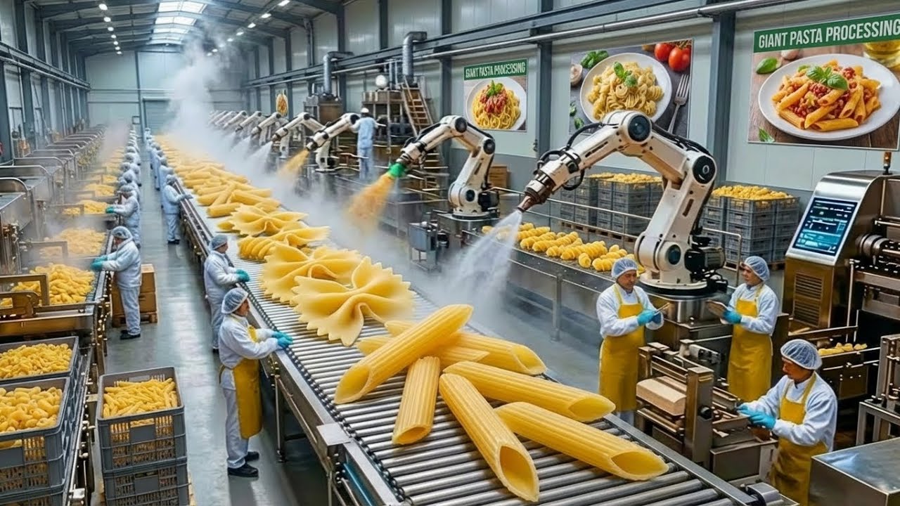 Inside a Modern Pasta Factory: From Wheat Flour to Perfect Noodles (Full Process)