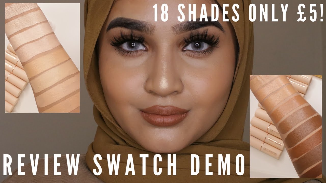 Makeup Revolution Fast Base Foundation Sticks Review Swatch Demo On Brown Tan Indian Skin