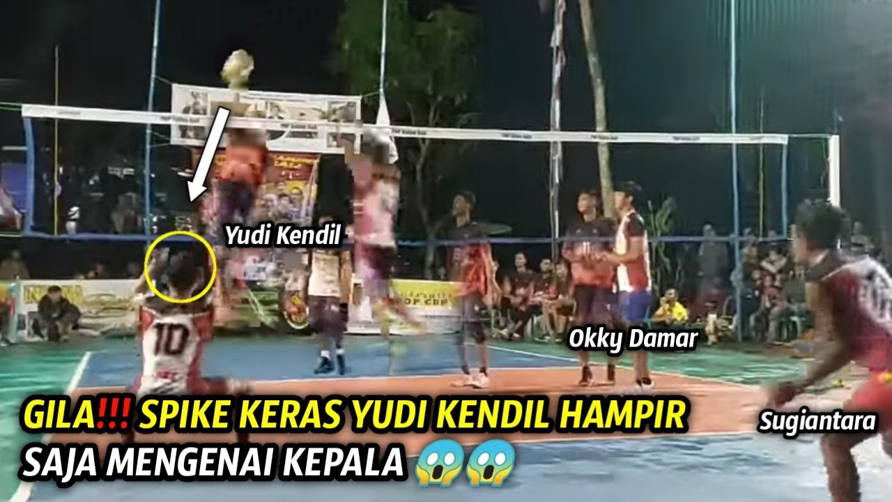 GILA!!!! OKKY DAMAR MELONGo MELIHAT SPiKE KERAs YUDI KENDIL HAMPIR SAJA MENGENAI KEPALA 😱