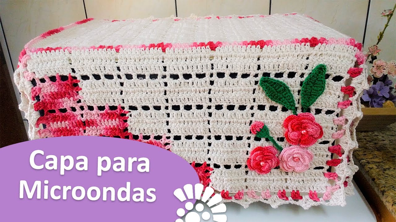 Capa para Microondas de Croch&ecirc; Dual Color - Passo a Passo
