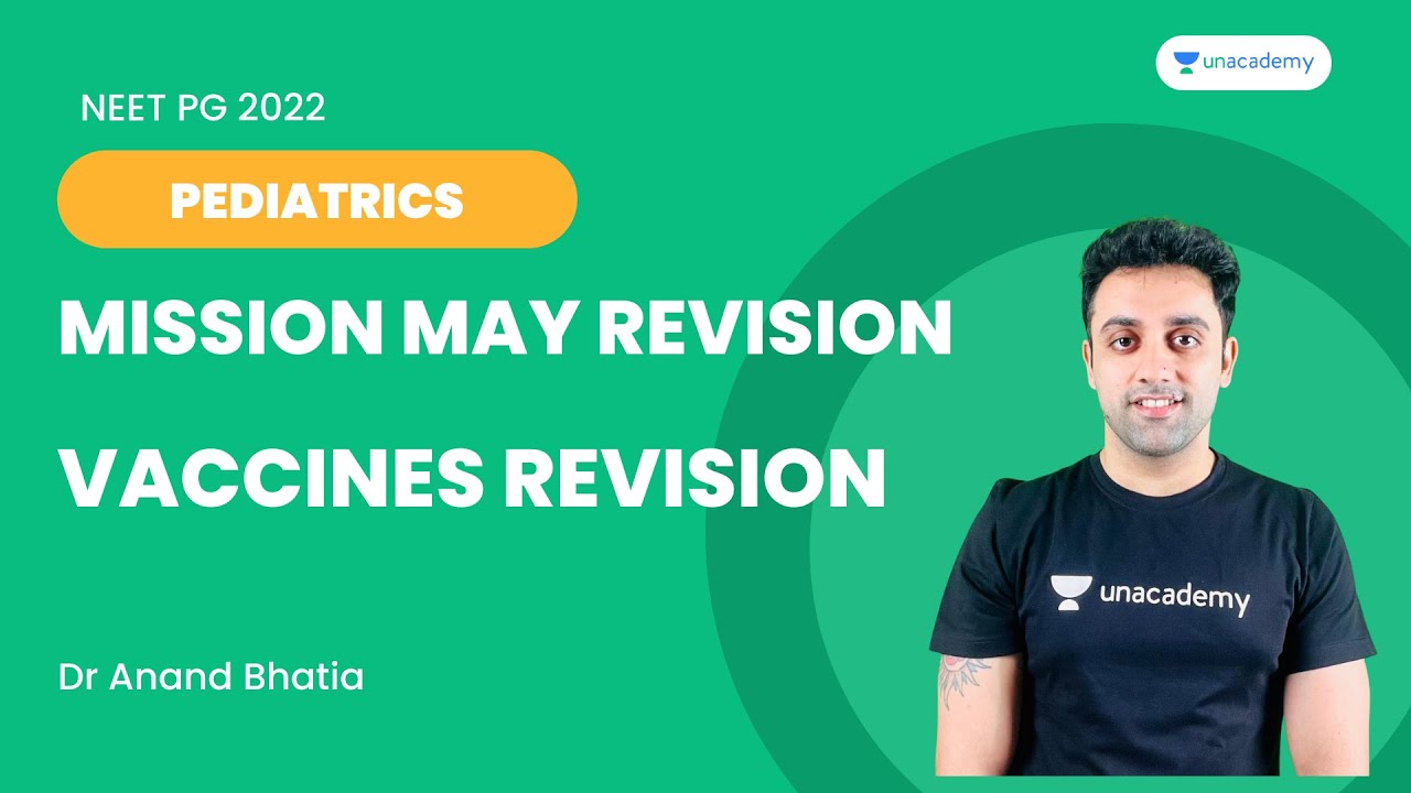 MISSION MAY REVISION | VACCINES REVISION |  Let's Crack NEET PG | Dr. Anand Bhatia