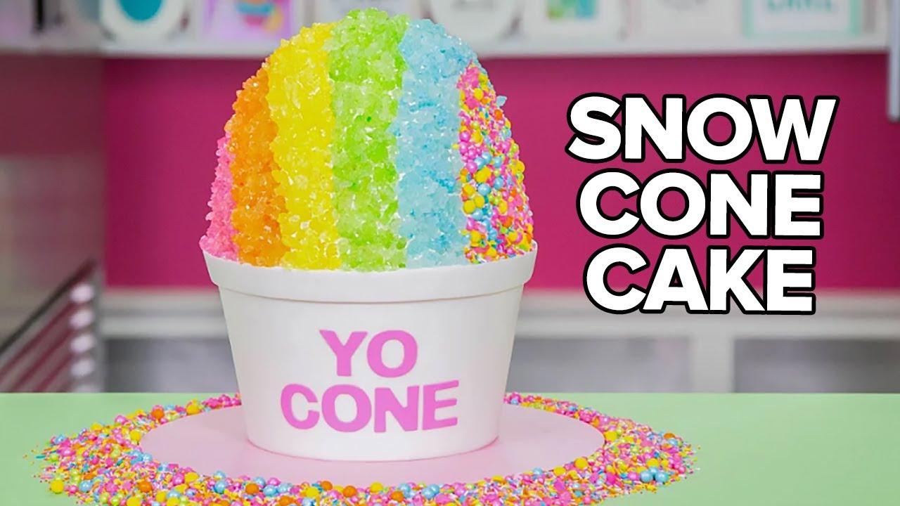 GIANT SNOW CONE CAKE!! | How To Cake It