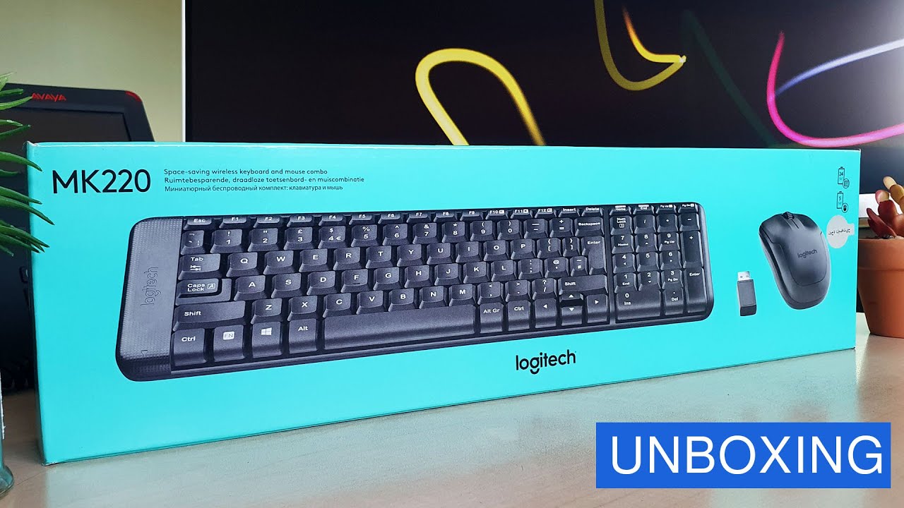 Logitech Wireless Combo Mk220 With Keyboard And Mouse Unboxing