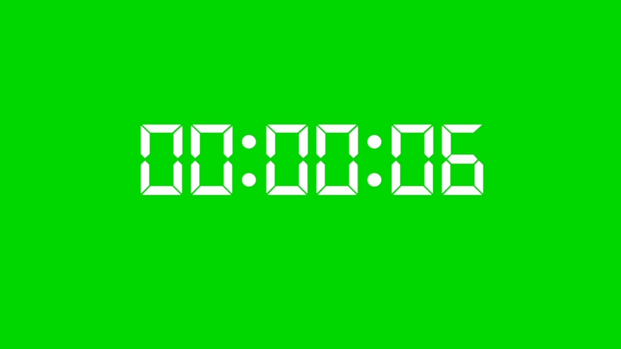 stopwatch green screen digital workout clock