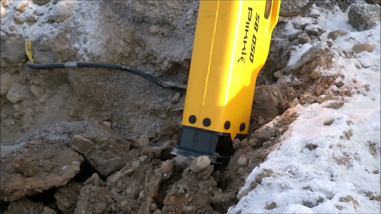 Piikki SB50 hydraulic breaker Koneharju SB roudan piikkaus Marteau hydraulique Hydraulikh&auml;mmer