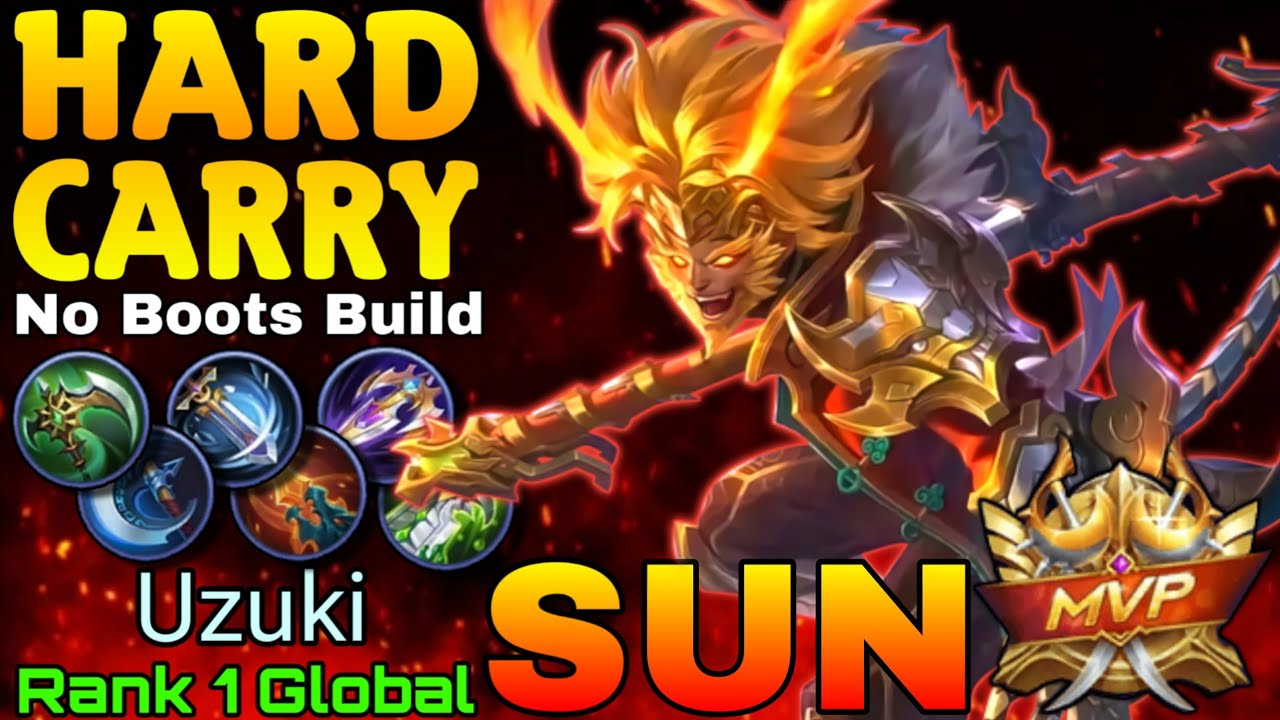 Hard Carry Sun No Boots Build - Top 1 Global Sun by Uzuki. - Mobile Legends
