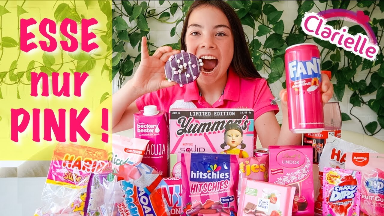 ESSE nur PINK | Pink einkaufen und essen | Challenge mit Clarielle
