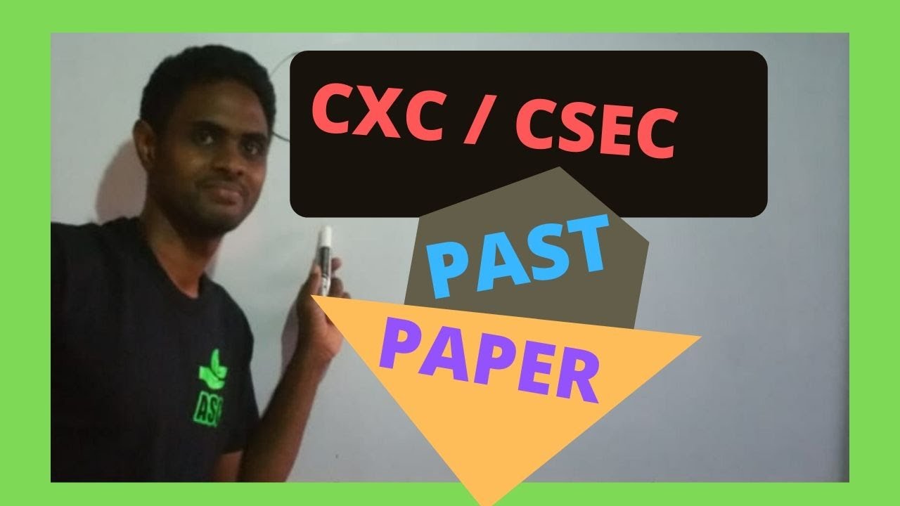 Agricultural science  CXC 2010  Past paper 1