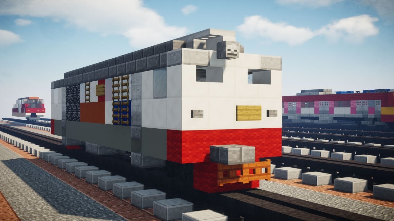 Minecraft Kereta Api BB 304 Locomotive Train Tutorial