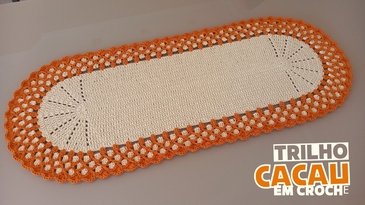Trilho Cacau oval em crochê