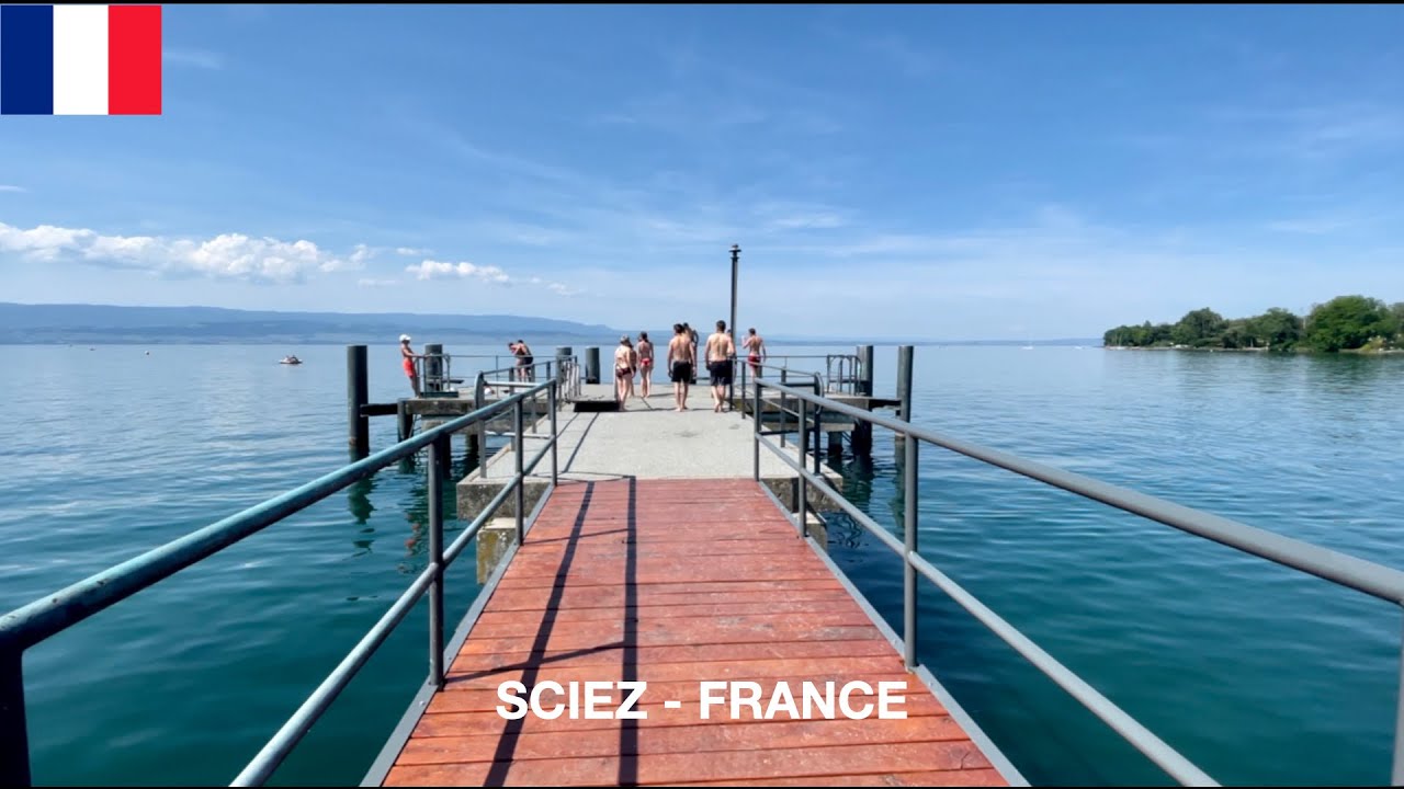 Sciez in France, Lake Walk in Summer [4K HDR]