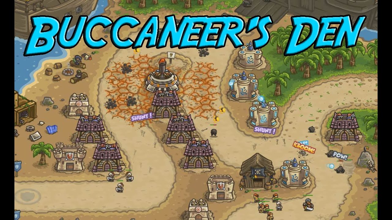 Kingdom Rush Frontiers - Buccaneer's Den - Veteran 3 Stars