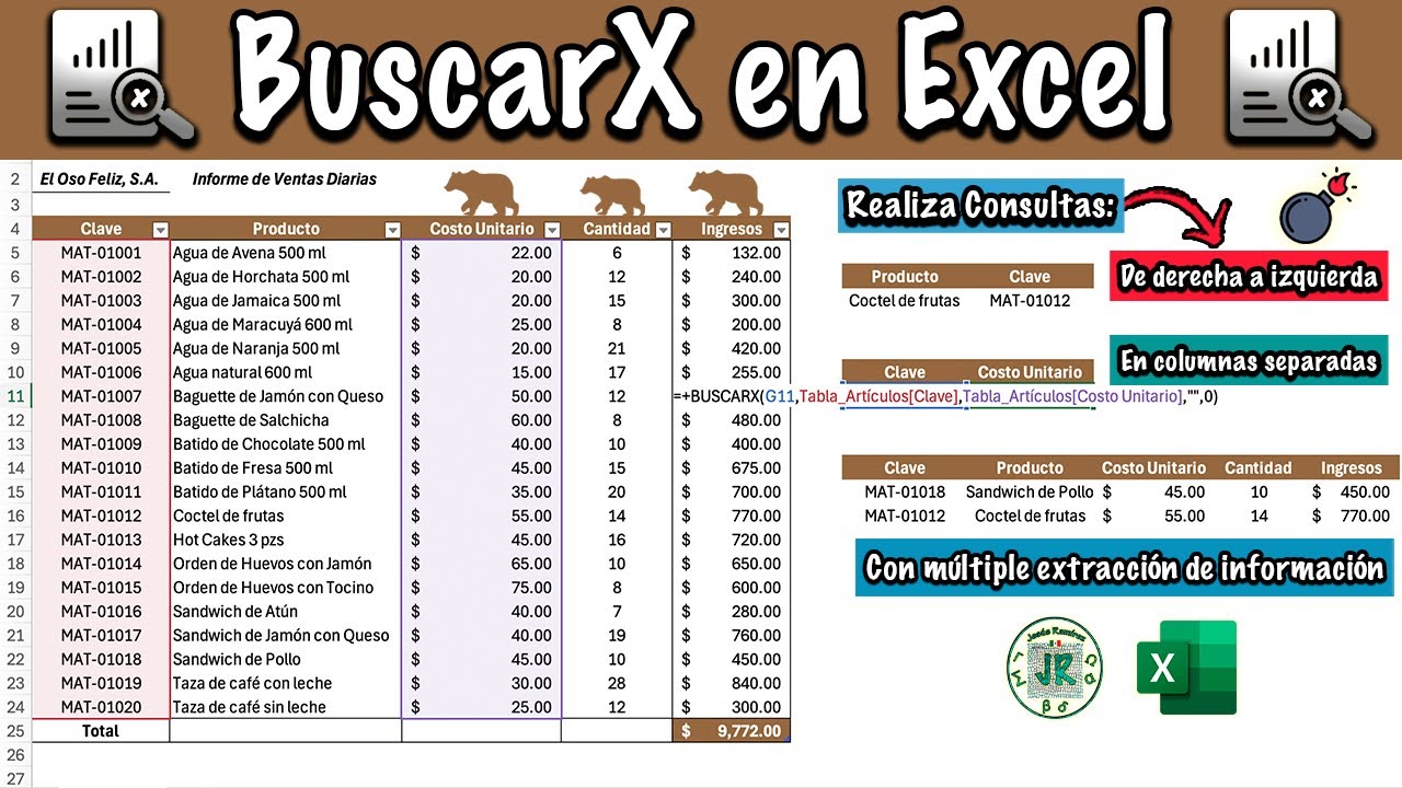 BuscarX en Excel | Consultas versátiles