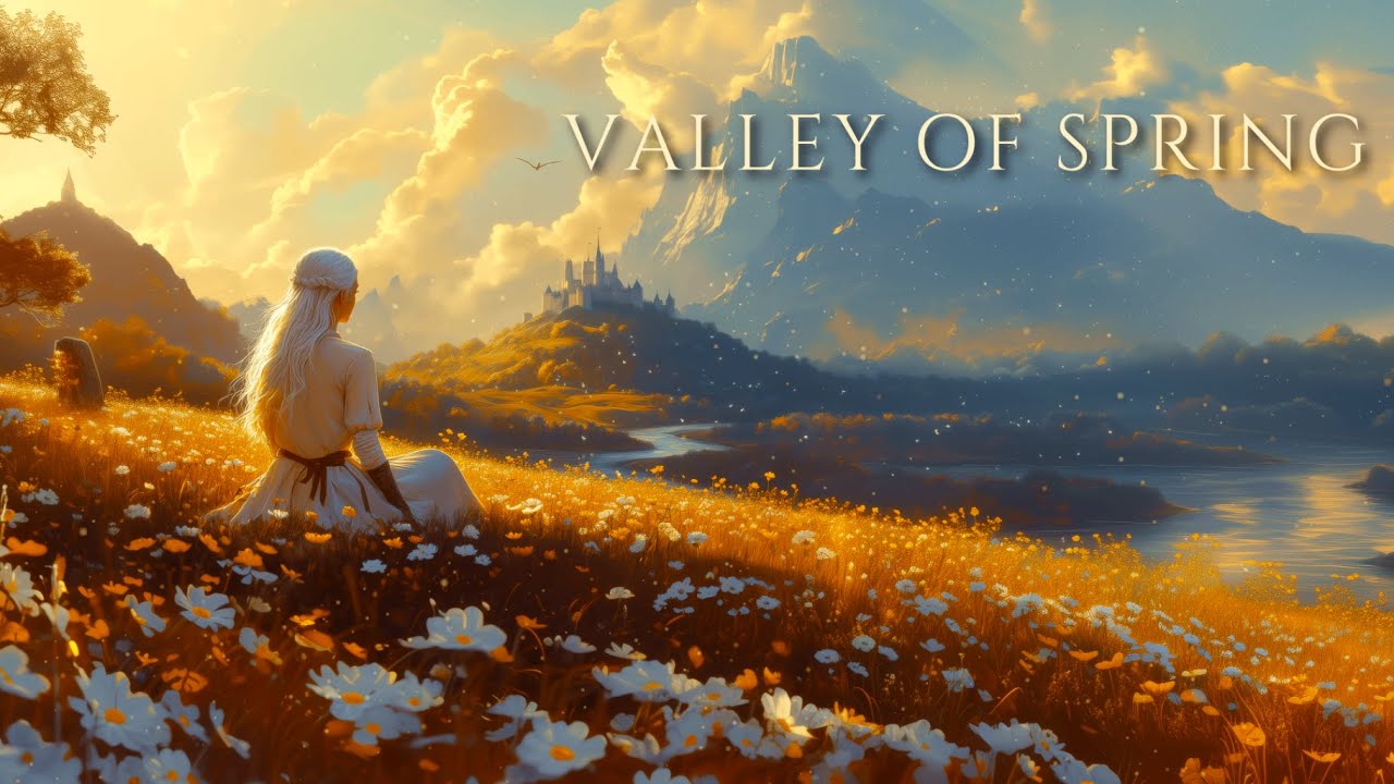 Spring Morning in Elven Valley 🌿 Relaxing Fantasy Music & Birds | Reading, Sleep, Study Ambience
