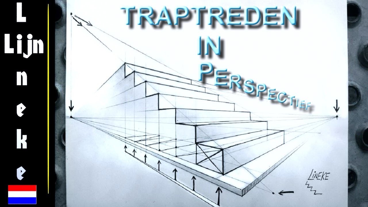 Hoe teken je een TRAP in 3 punt Perspectief voor beginners