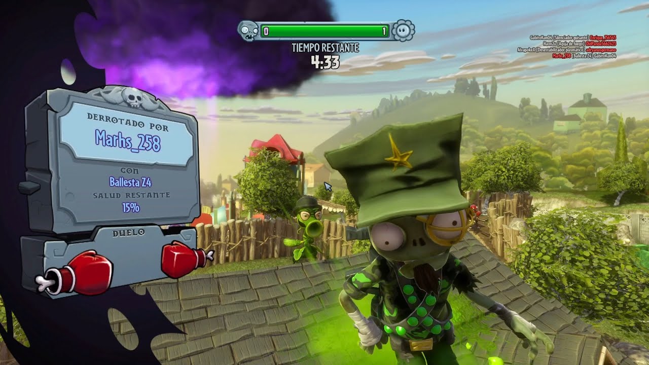 Plants vs Zombies Garden Warfare (PC) - Jardines y cementerios (gameplay con agente guisante)