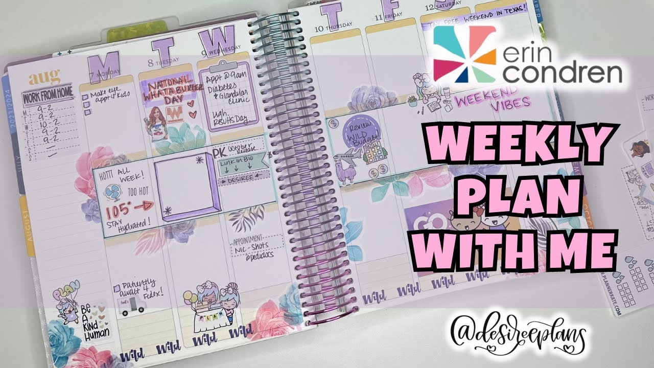 NEW! WEEKLY PLAN WITH ME | ERIN CONDREN VERTICAL PLANNER #planwithme
