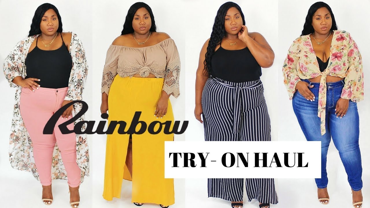 PLUS SIZE RAINBOW SHOPS TRY ON HAUL 2017