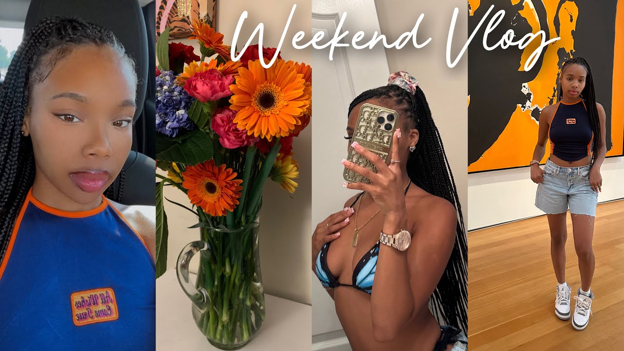 VLOG | new bf? mama bday + day at pool + rock paper scissors food challenge + new foods + more