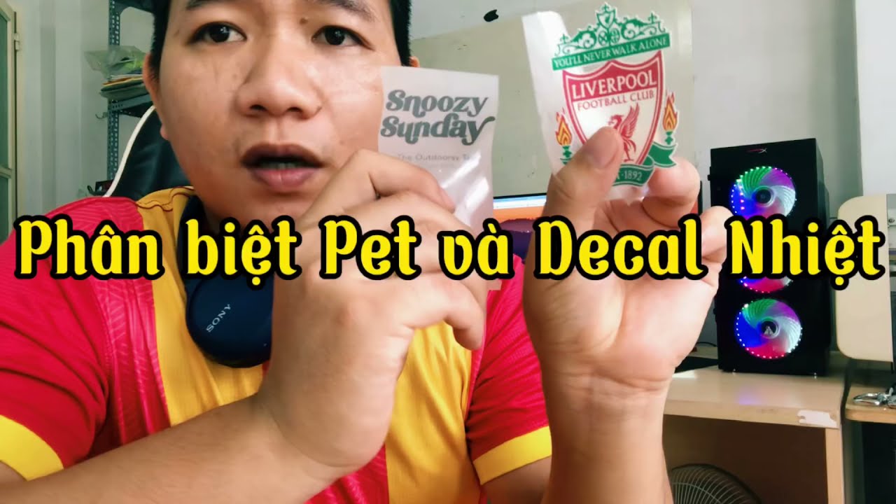 CÁCH Phân Biệt Decal in Và Pet in chuyển nhiệt.