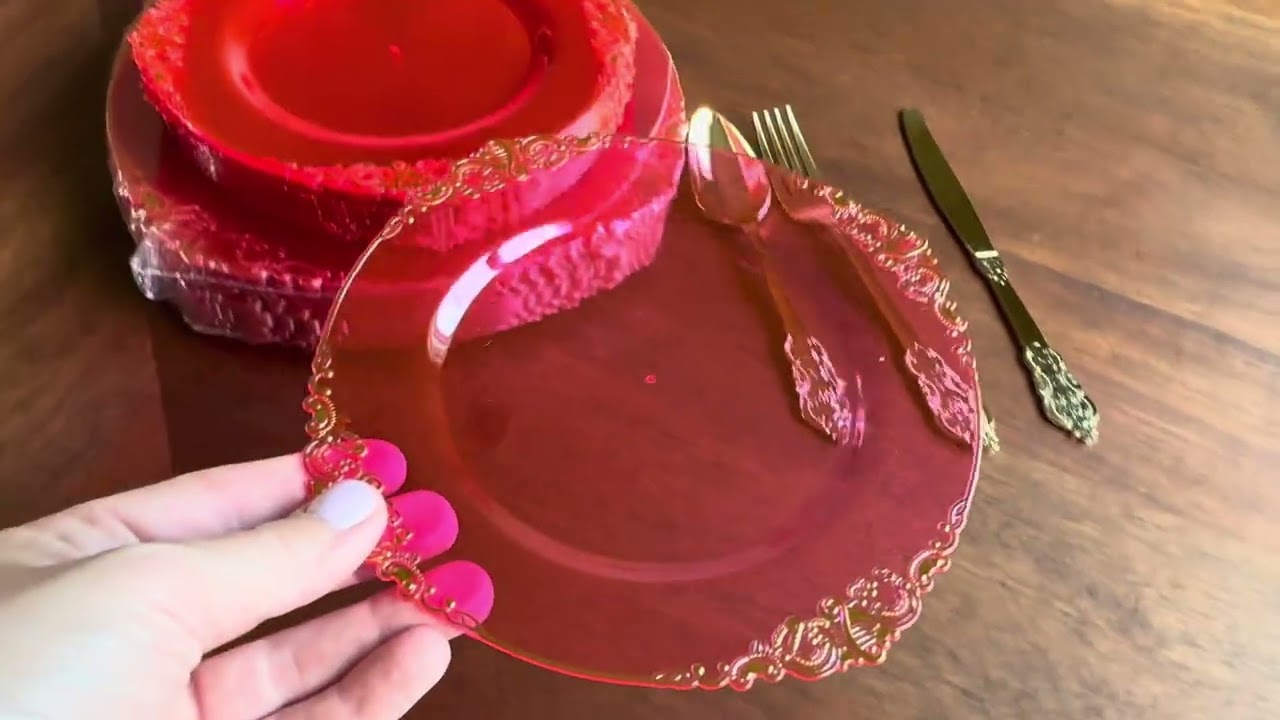 Elegant Hot Pink Party Plates